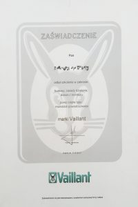Vaillant — pompy ciepła — certyfikat GAZSERWIS.CO